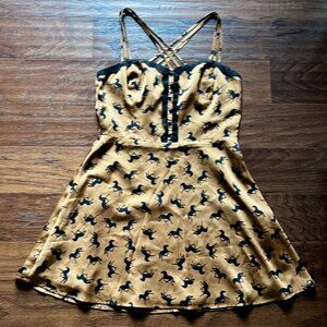 Forever 21 (Boutique) - Brown Horse Sweetheart Dress